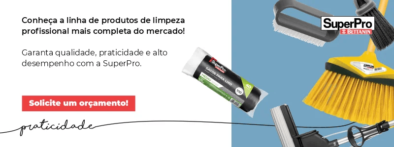 Conheça a linha de produtos de limpeza profissional mais completa do mercado! Garanta qualidade, praticidade e alto desempenho com a SuperPro. Solicite um orçamento!